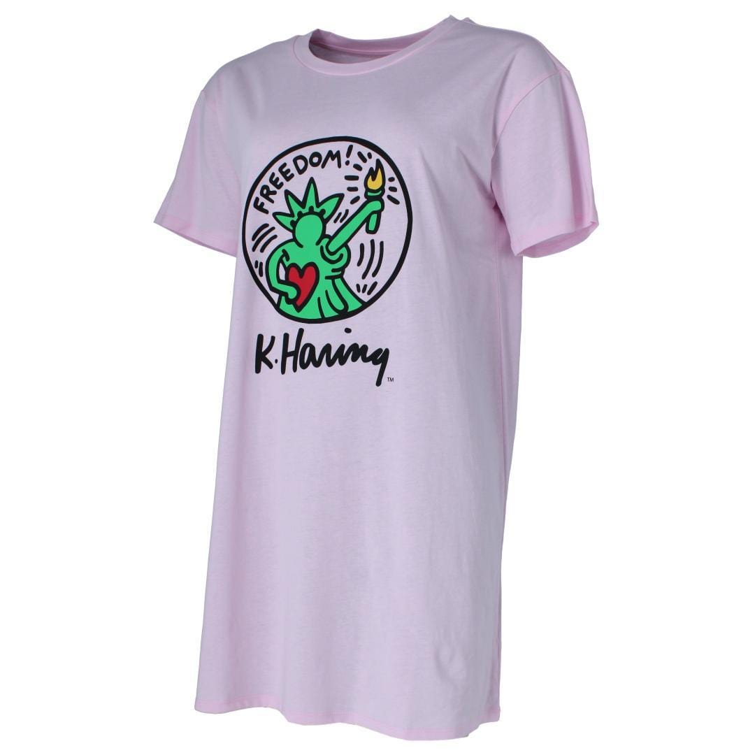 Keith Haring Women's Knit Sleep Night Shirt - Pink
