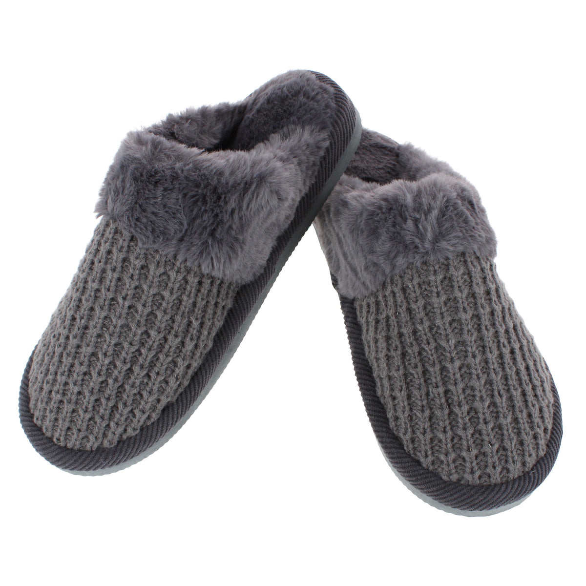 C.C Women's Waffle Knit Slide House Slippers