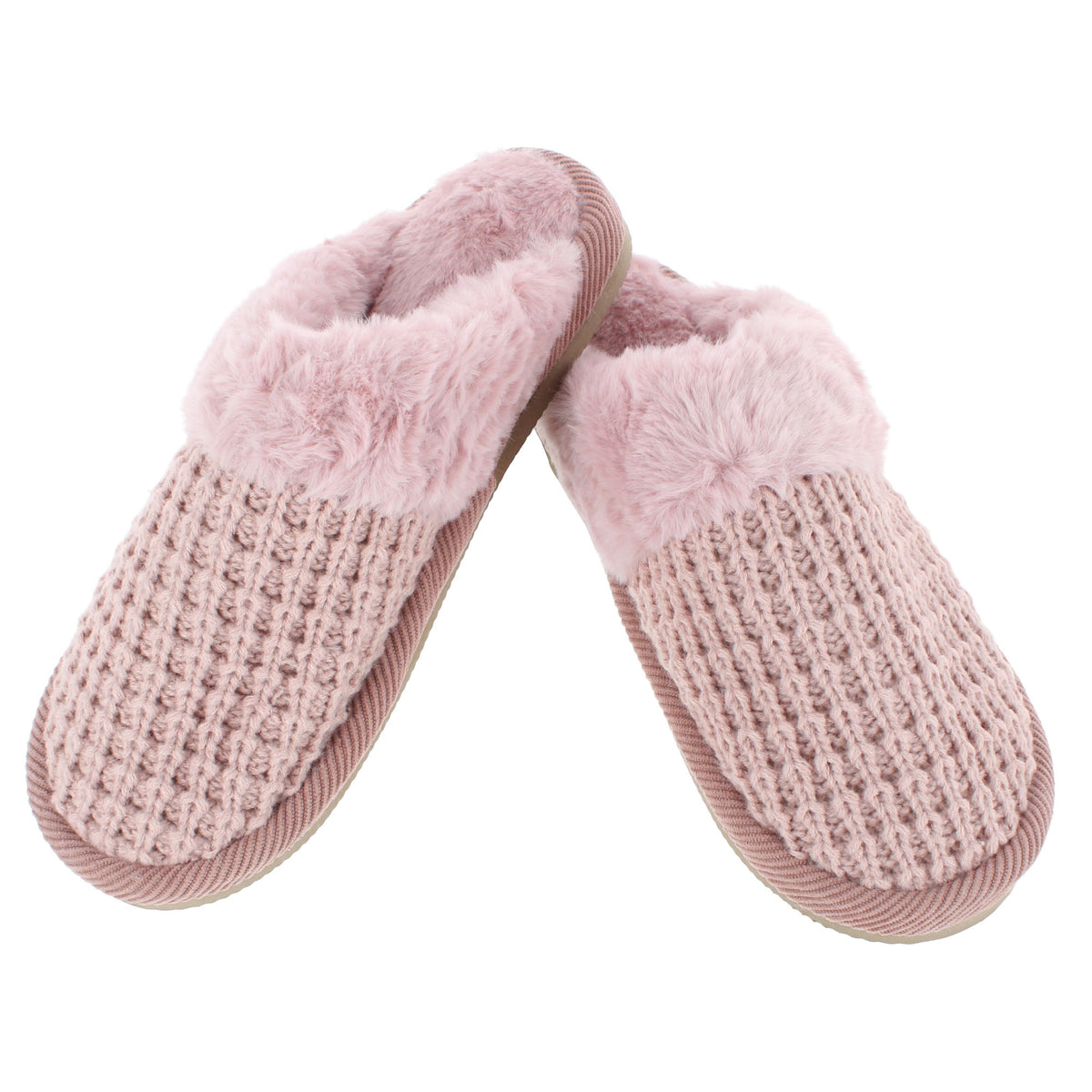 C.C Women's Waffle Knit Slide House Slippers
