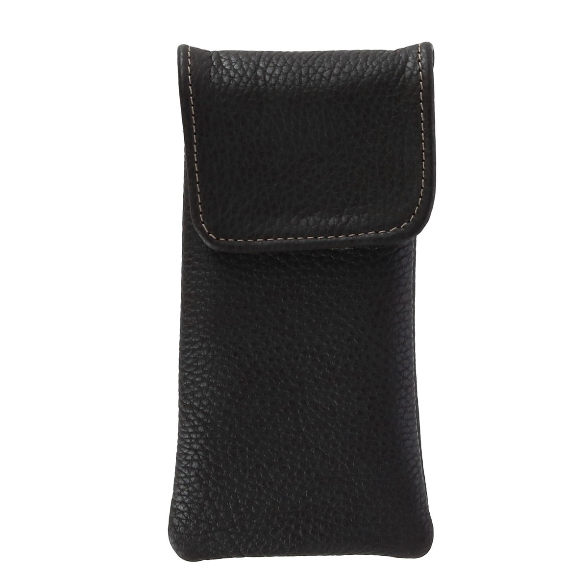 CTM® Leather Eyeglass Case with Holster Clip - Leather Eyeglass Case with Holster Clip