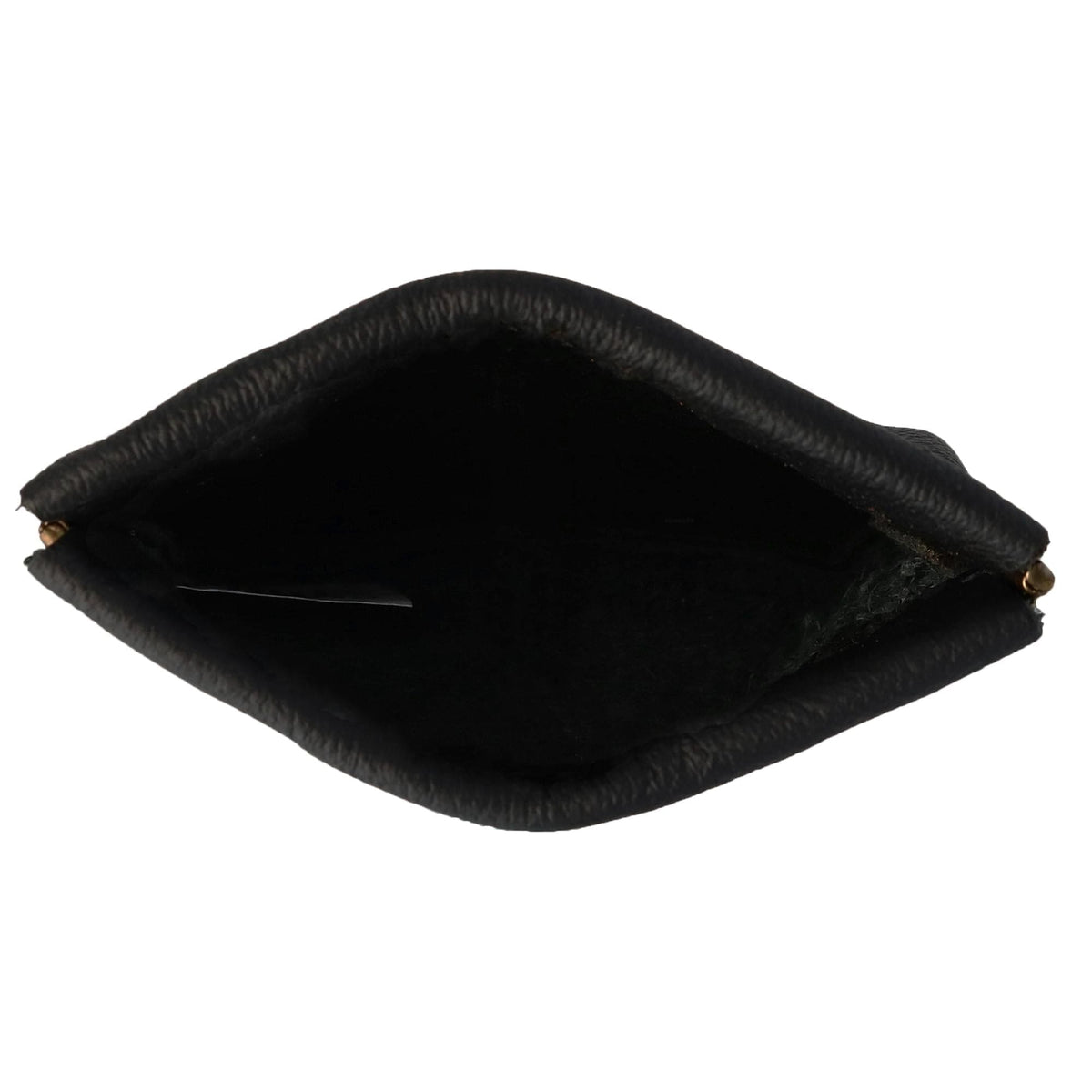 CTM® Leather Squeeze Coin Change Pouch - Black