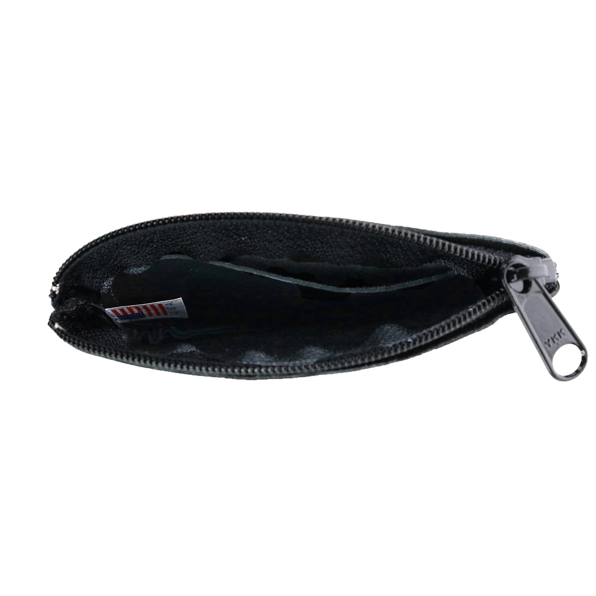 CTM® Leather Credit Card Pouch and Coin Holder - Black