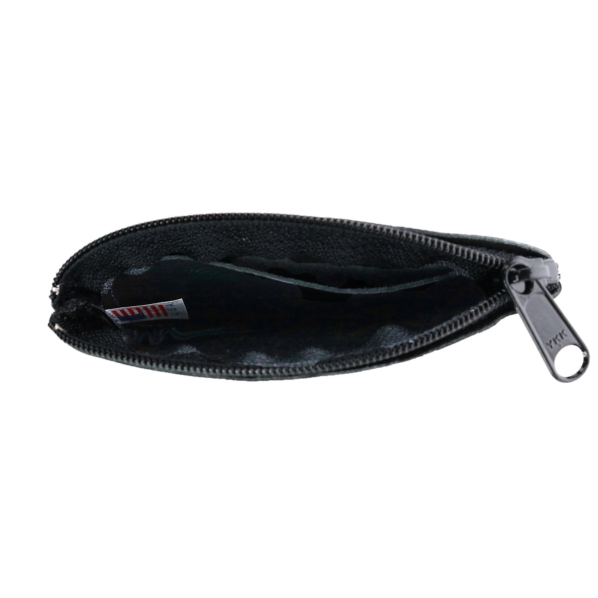 CTM® Leather Credit Card Pouch and Coin Holder - Black