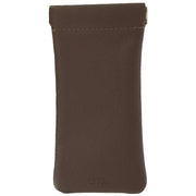 Leather Push Mouth Pebble Grain Eyeglass Holder