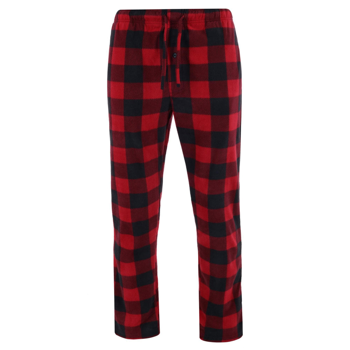 Hanes Men's Fleece Pajama Pants - Red Buffalo Plaid