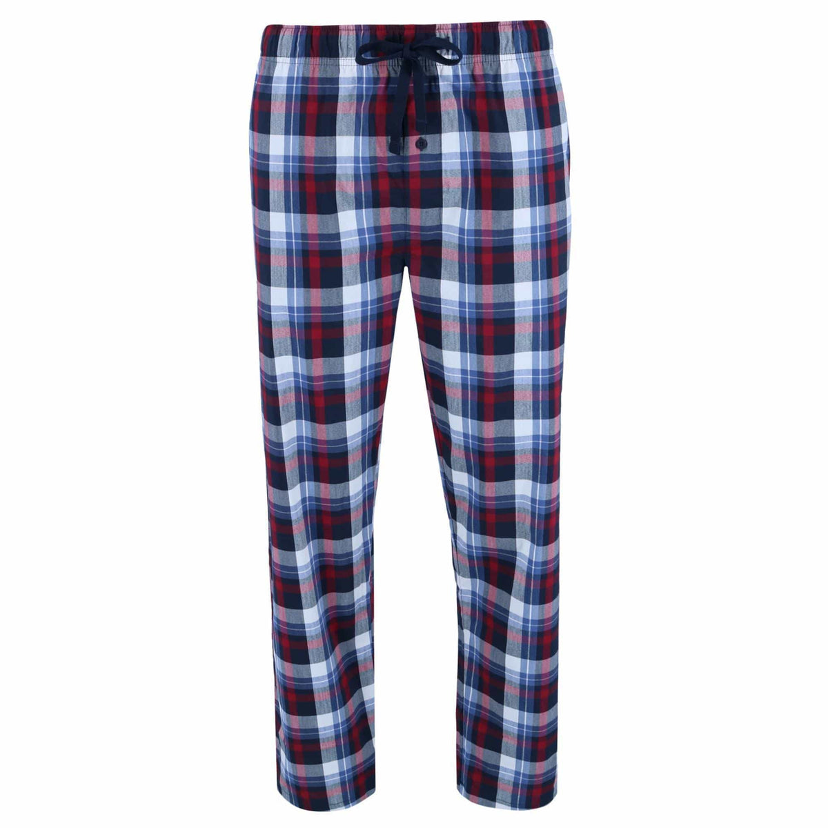 Hanes Men's Tag Free Comfort Flex Plaid Pajama Lounge Pant - Red/Navy Plaid