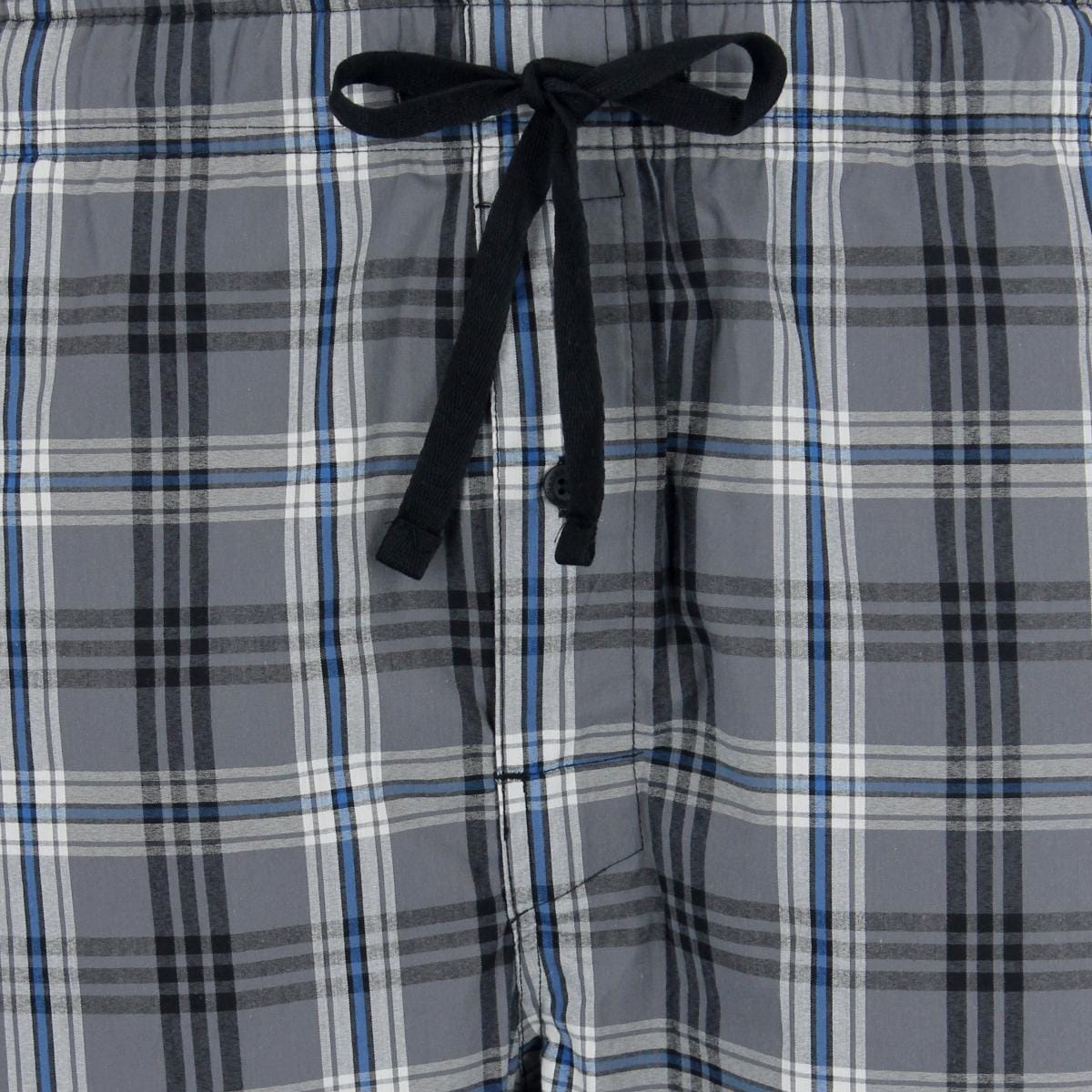 Hanes Men's Big & Tall Comfort Flex Plaid Pajama Lounge Pant - Black