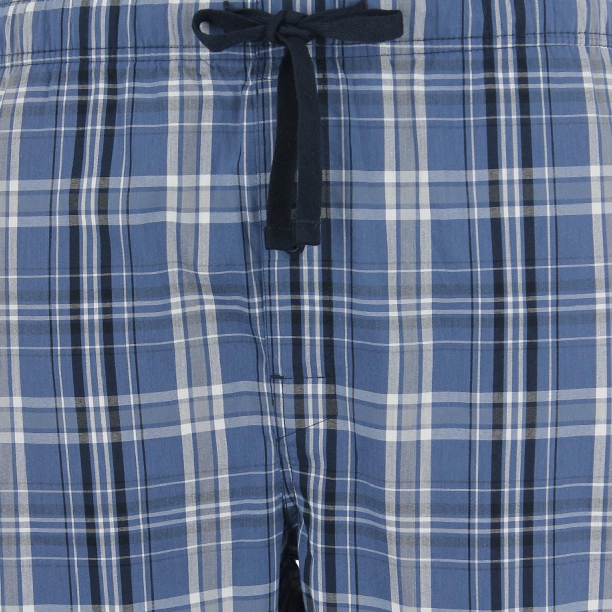 Hanes Men's Big & Tall Comfort Flex Plaid Pajama Lounge Pant - Blue/Black