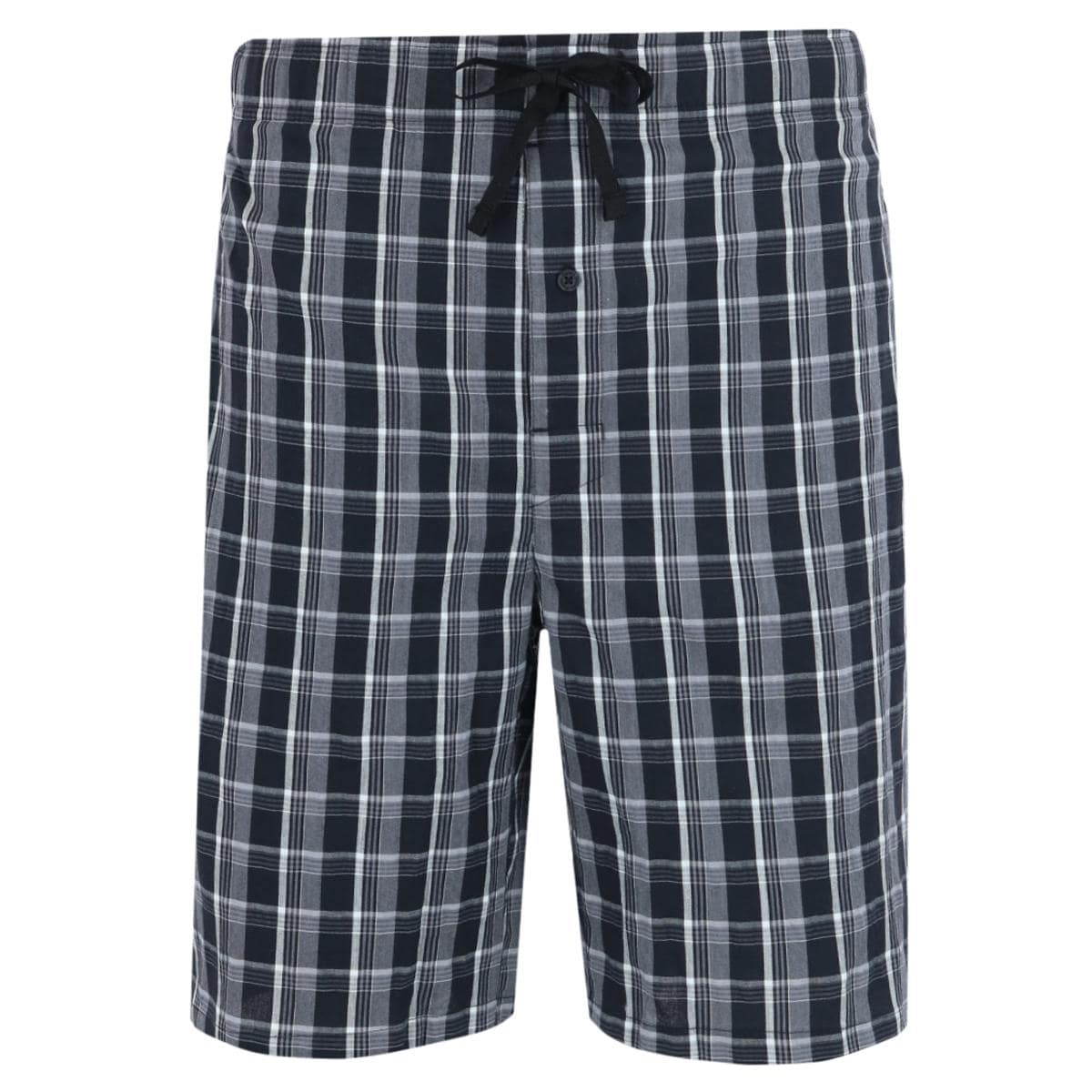 Hanes Men's Woven Tagless Plaid Shorts (Pack of 2) - Blue/Black Plaid