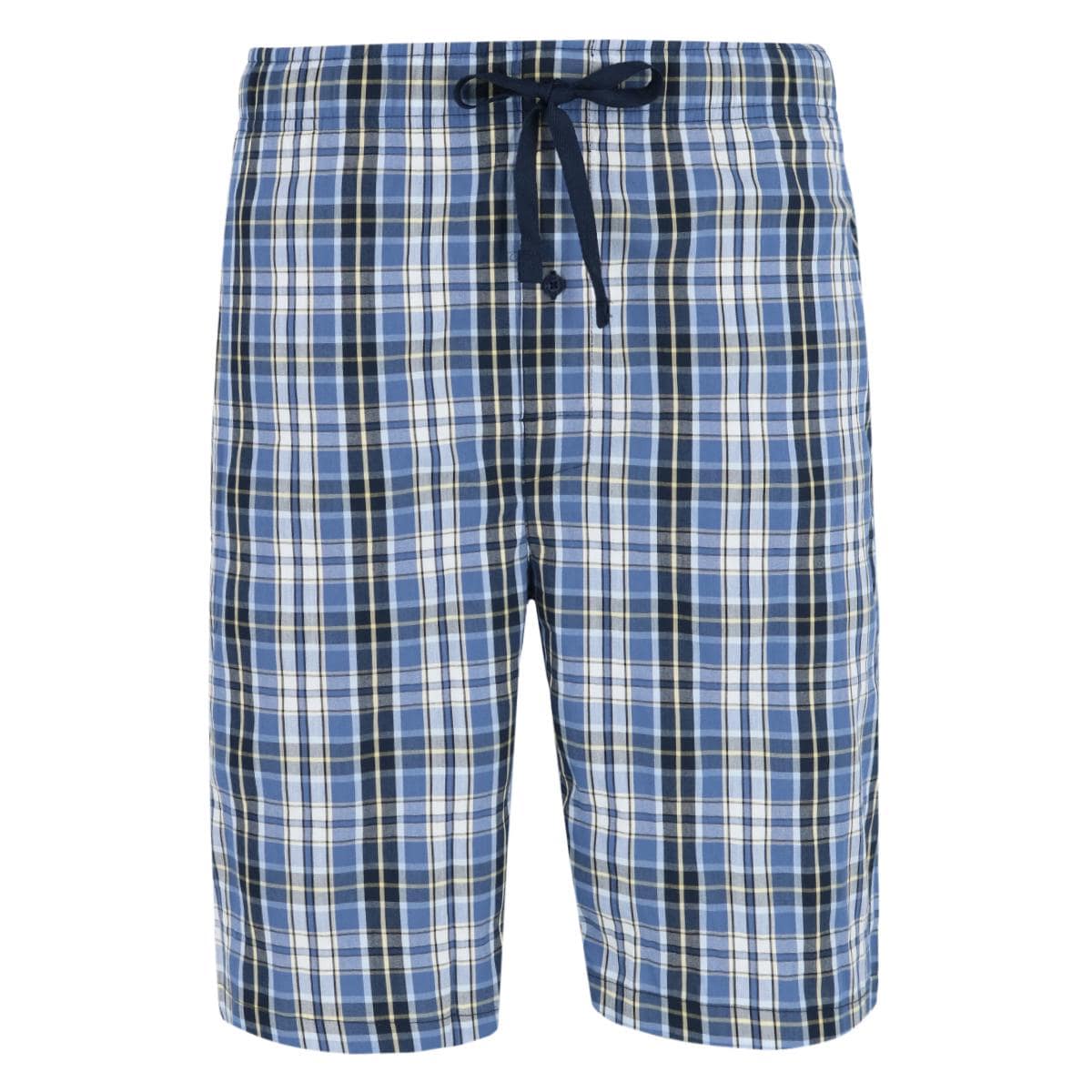 Hanes Men's Big and Tall Woven Tagless Plaid Shorts (Pack of 2) - Blue/Black Plaid