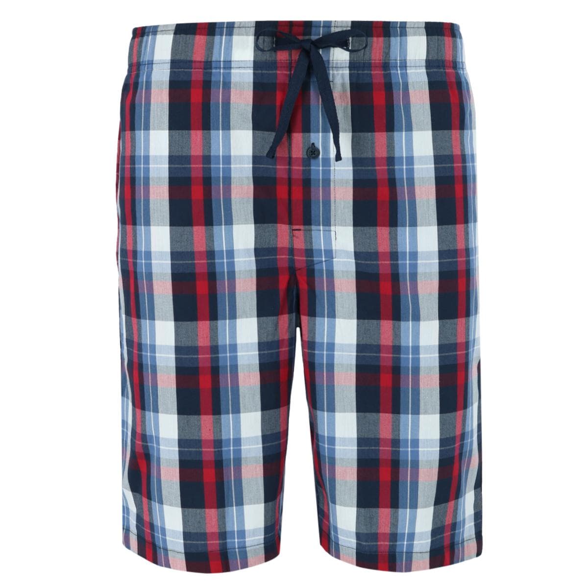 Hanes Men's Big and Tall Woven Tagless Plaid Shorts (Pack of 2) - Red/Blue Plaid