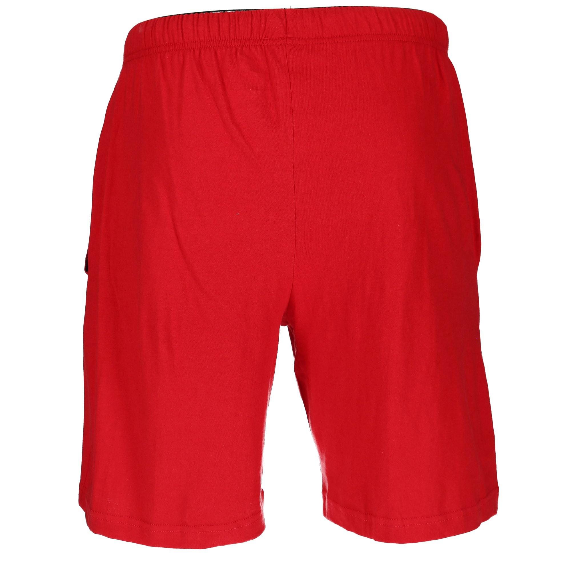 Hanes Men's Jersey Knit Cotton Button Fly Pajama Sleep Shorts - Red