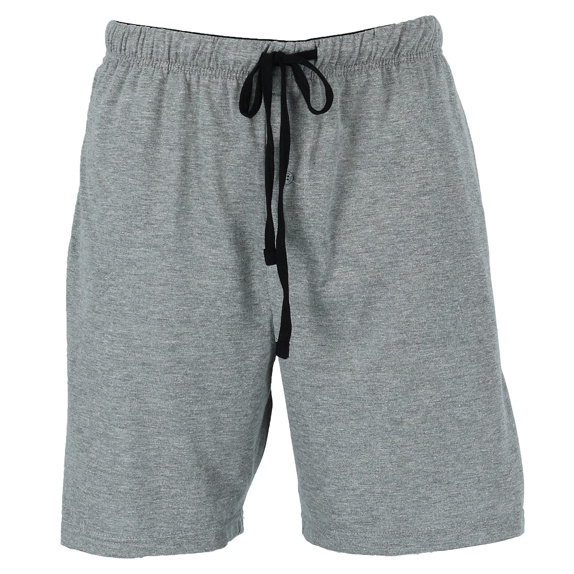 Men's Jersey Knit Cotton Button Fly Pajama Sleep Shorts