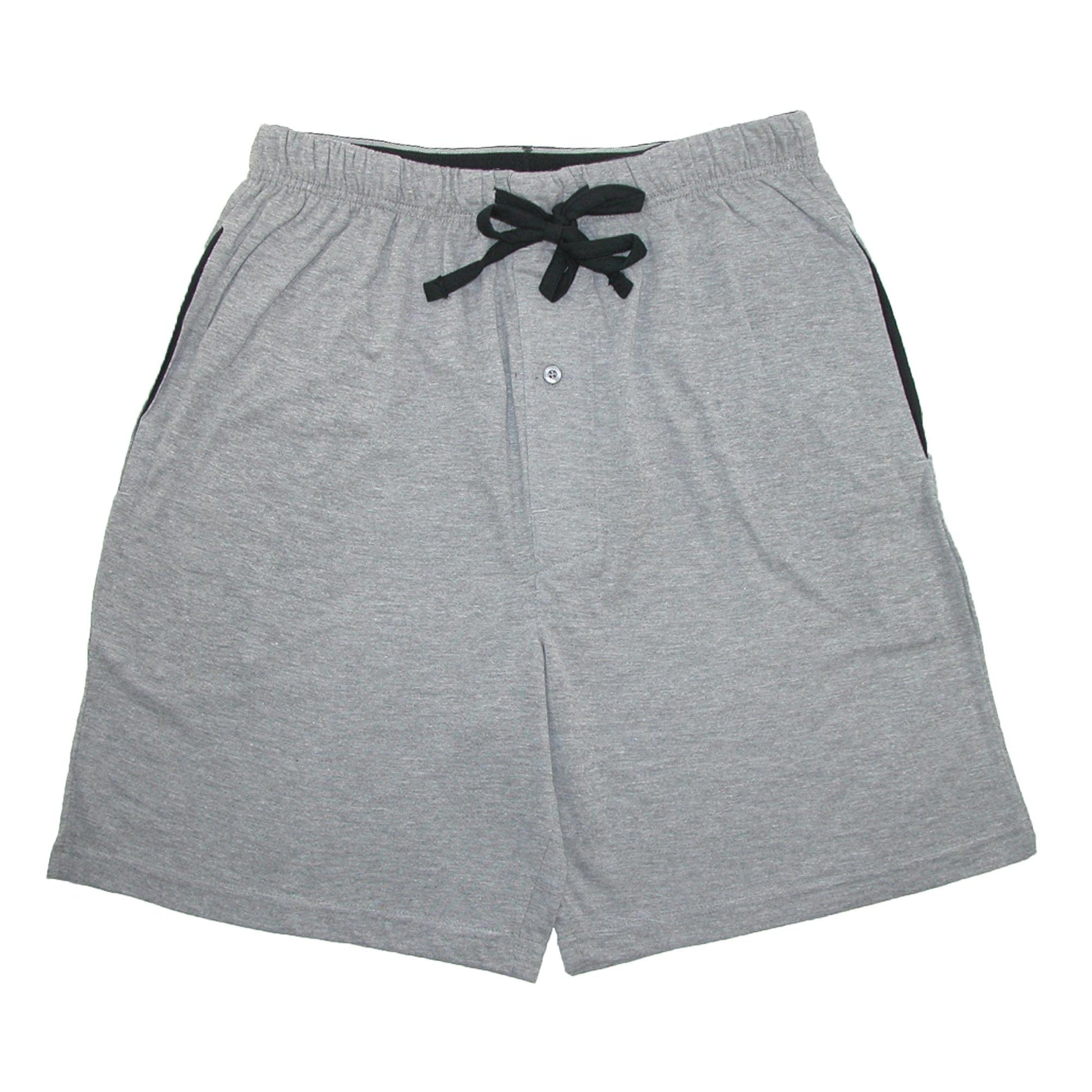 Hanes Mens Big & Tall Jersey Knit Cotton Button Fly Pajama Sleep Shorts