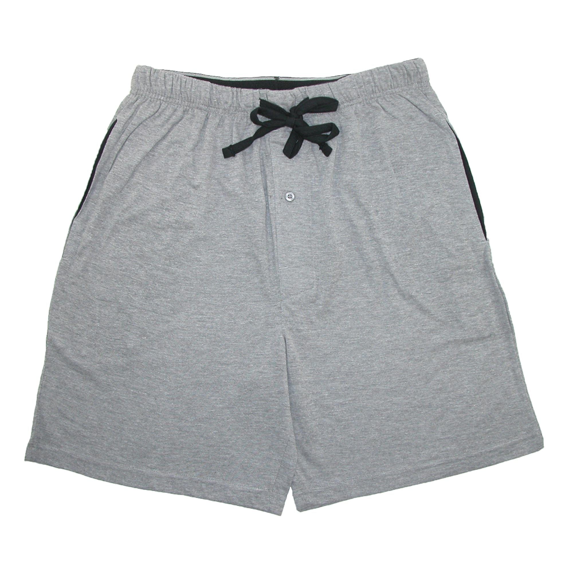 Hanes Mens Big & Tall Jersey Knit Cotton Button Fly Pajama Sleep Shorts