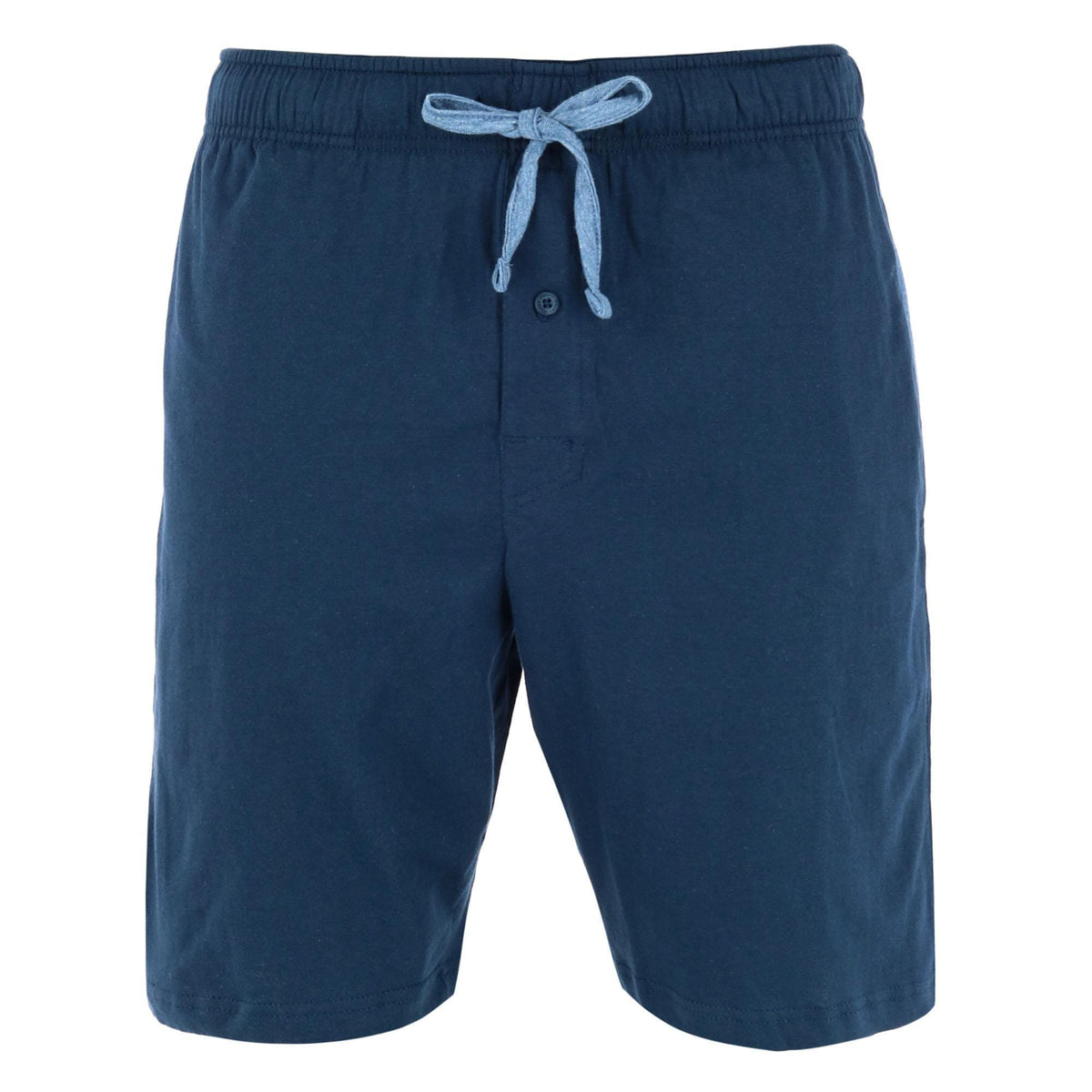 Hanes Men's Tag Free Knit Pajama Lounge Short with Side Pockets - Navy