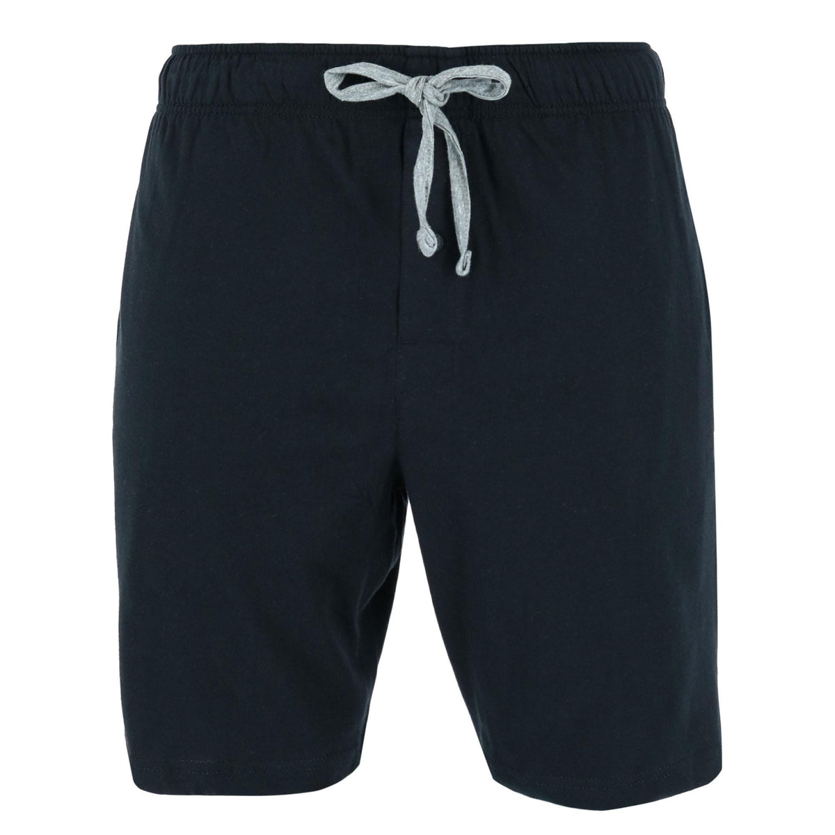 Hanes Men's Big & Tall Knit Pajama Lounge Short with Side Pockets - Black