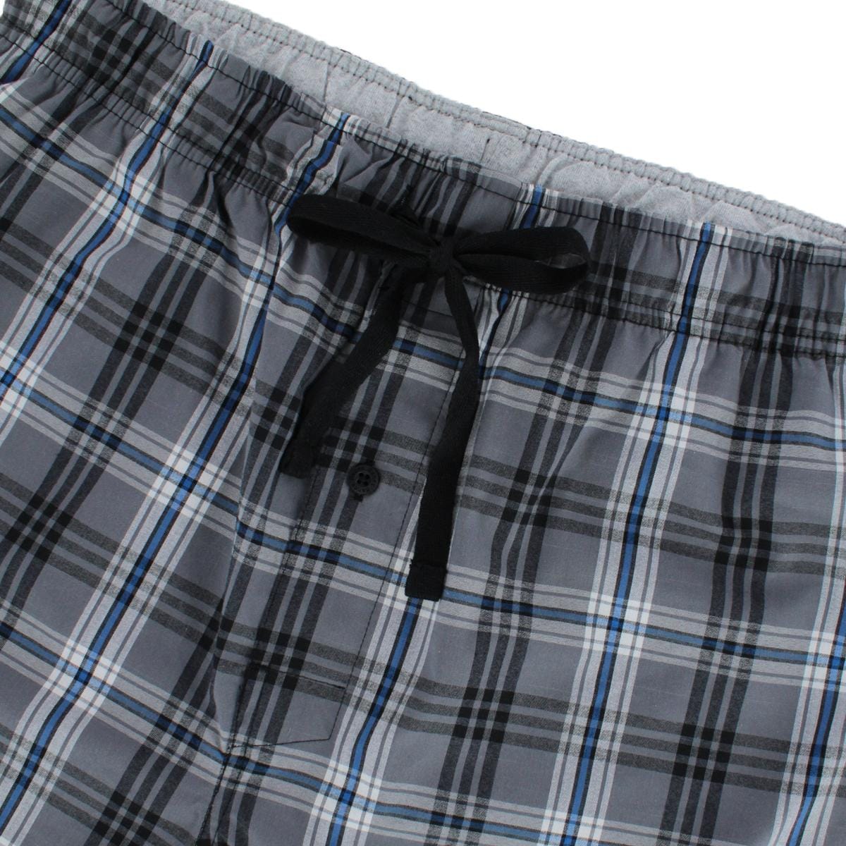 Hanes Men's Woven Cotton Pajama Sleep Shorts - Black Plaid