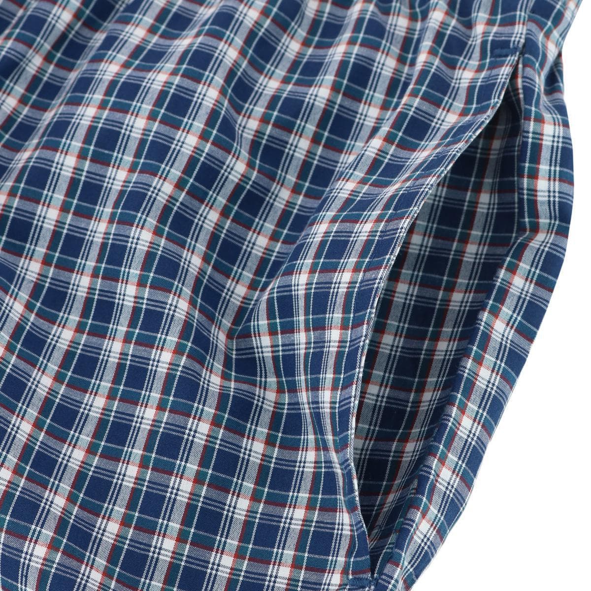 Hanes Men's Woven Cotton Pajama Sleep Shorts - Navy and White Plaid