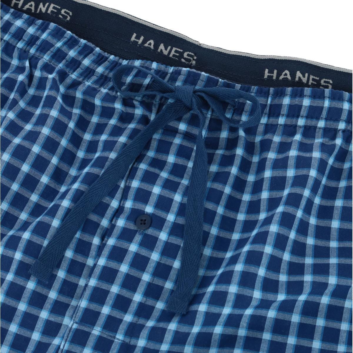 Hanes Men's Woven Cotton Pajama Sleep Shorts - Gala Navy