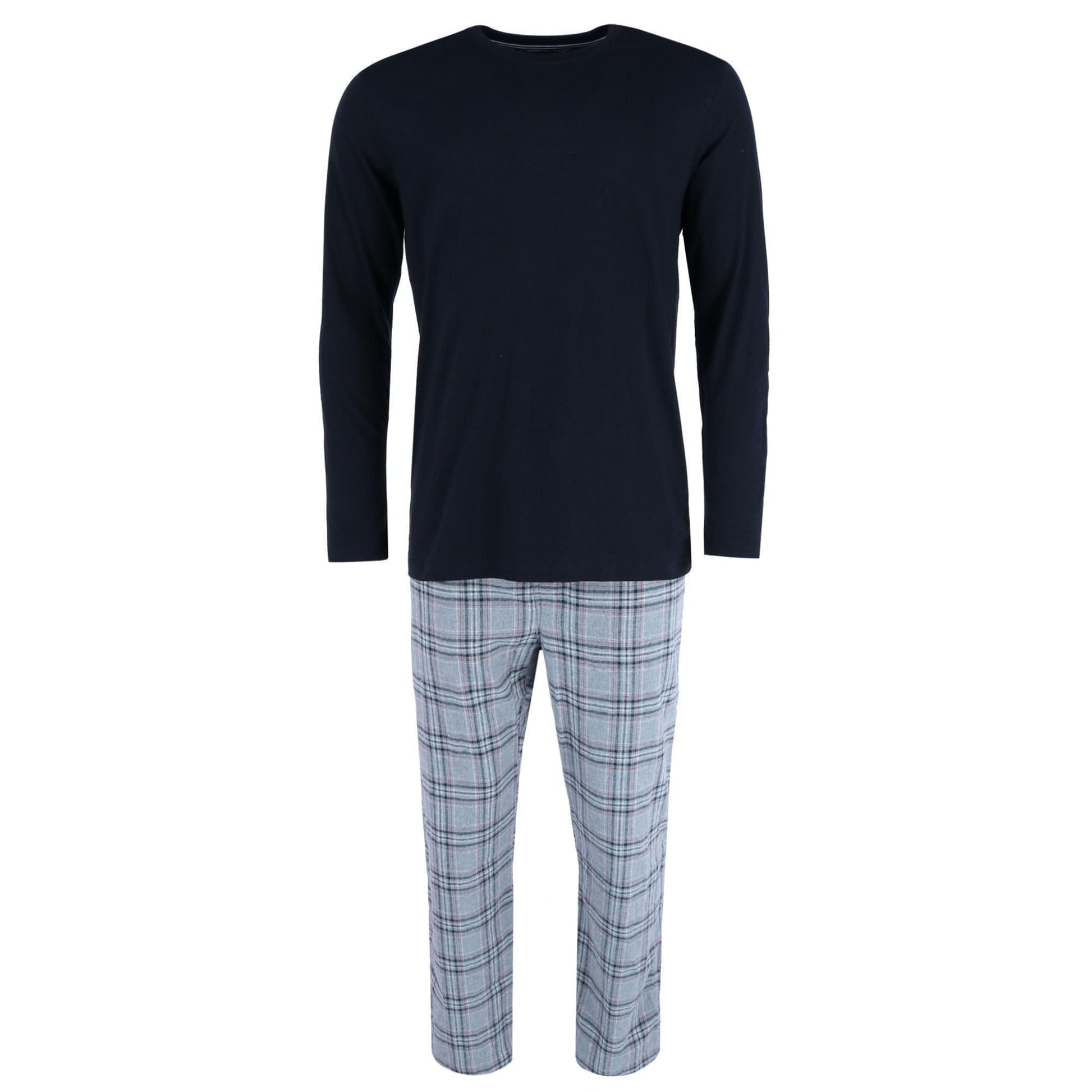 Hanes Mens Big & Tall Cotton Long Sleeve Shirt and Flannel Pajama Pants - Mens Big & Tall Cotton Long Sleeve Shirt and Flannel Pajama Pants