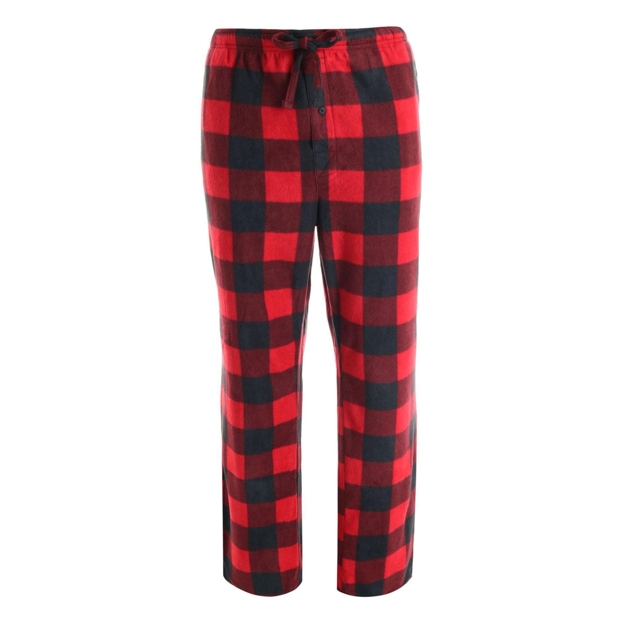 Hanes Men's X Temp Micro Fleece Thermal Set - Charcoal with Red Plaid