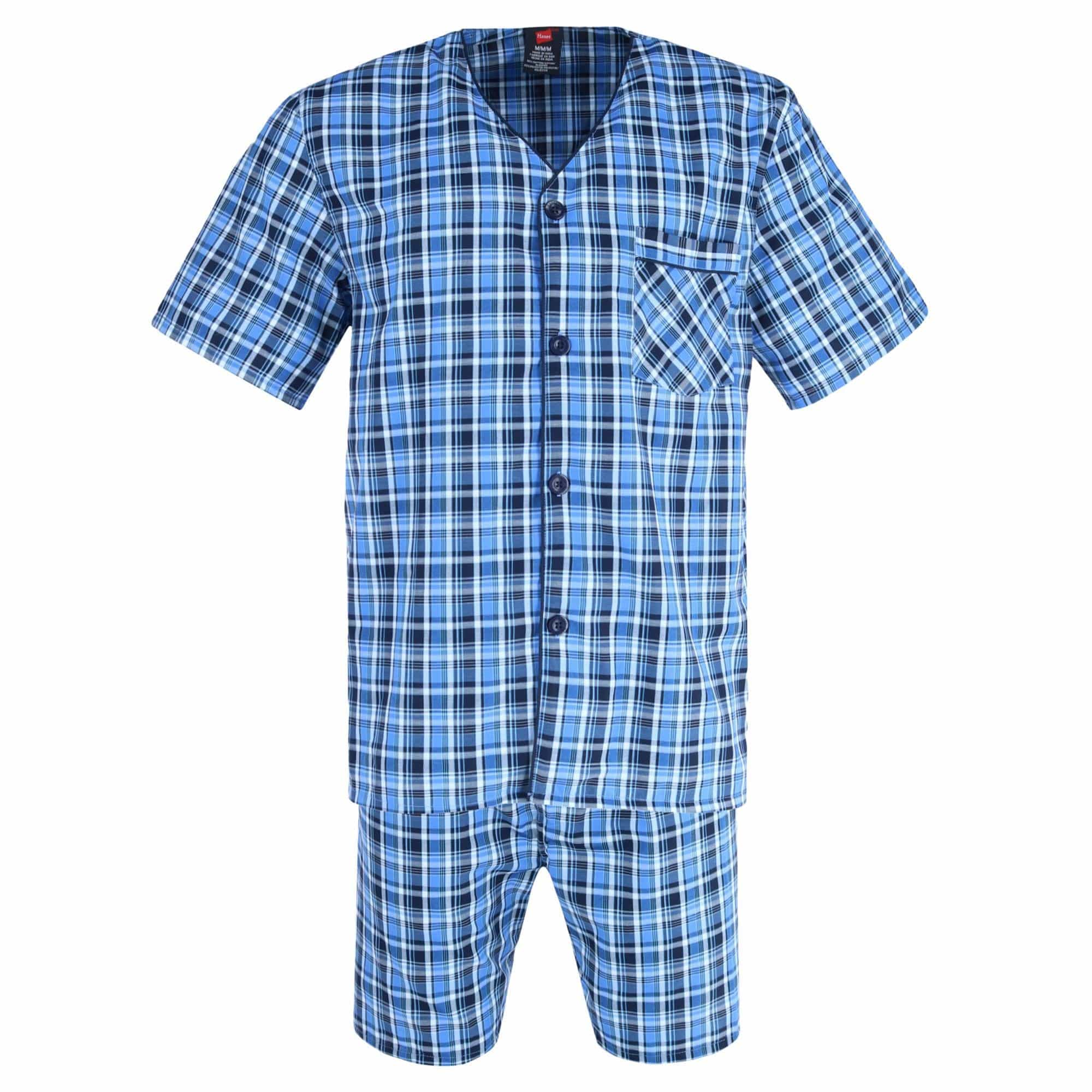 Hanes Men's Short Sleeve Short Leg Pajama Set - Men's Short Sleeve Short Leg Pajama Set
