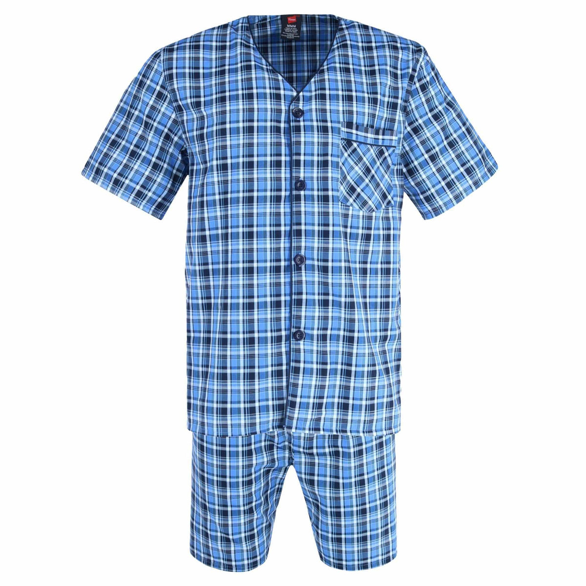 Hanes Big and Tall Short Sleeve Short Leg Pajama Set