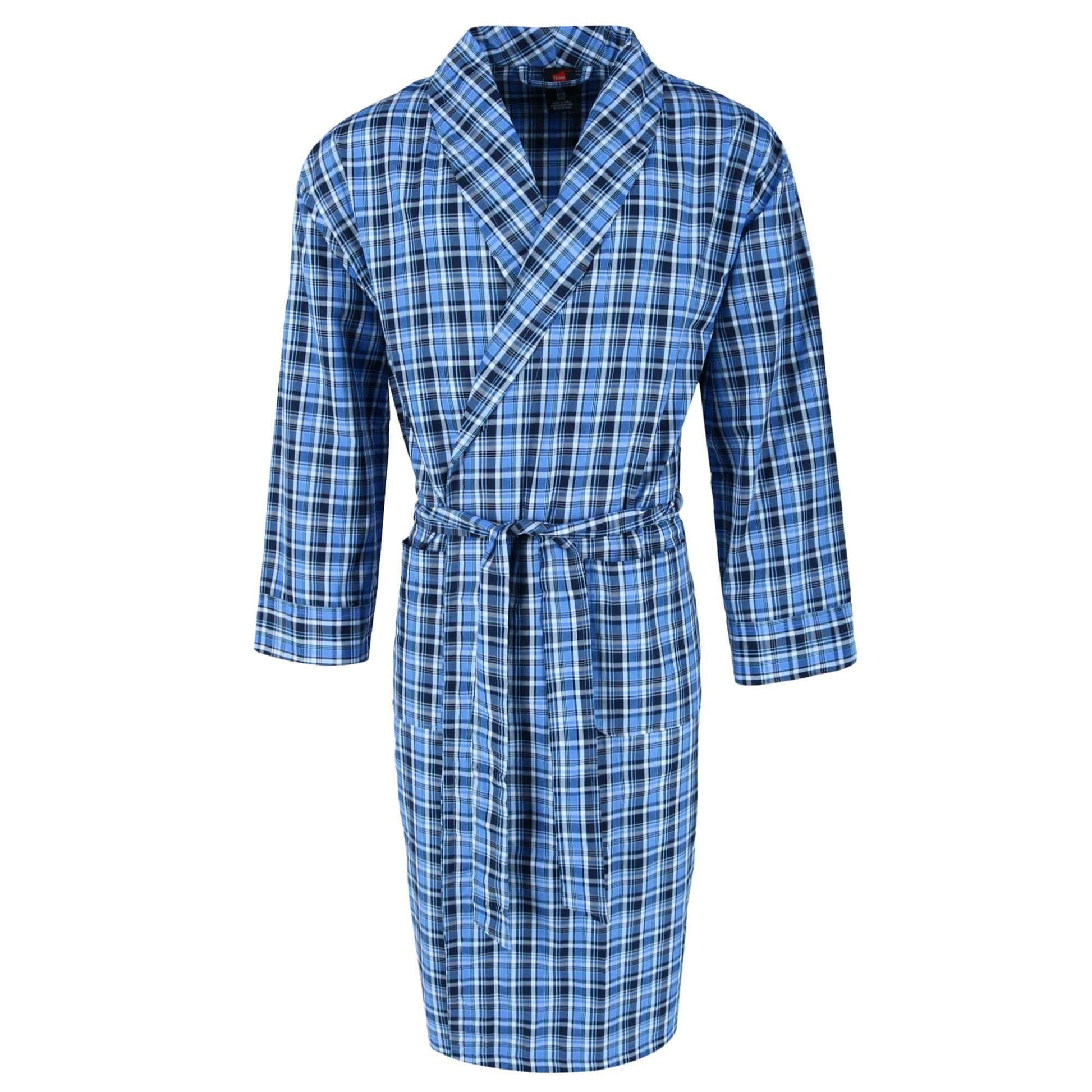 Hanes Men's Lightweight Woven Broadcloth Robe - Men's Lightweight Woven Broadcloth Robe