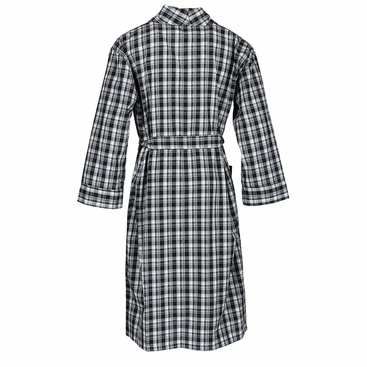 Hanes Men's Lightweight Woven Robe Tall Sizes - Black
