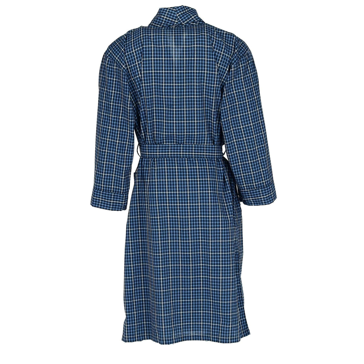 Hanes Men's Lightweight Woven Robe Tall Sizes - Blue Plaid