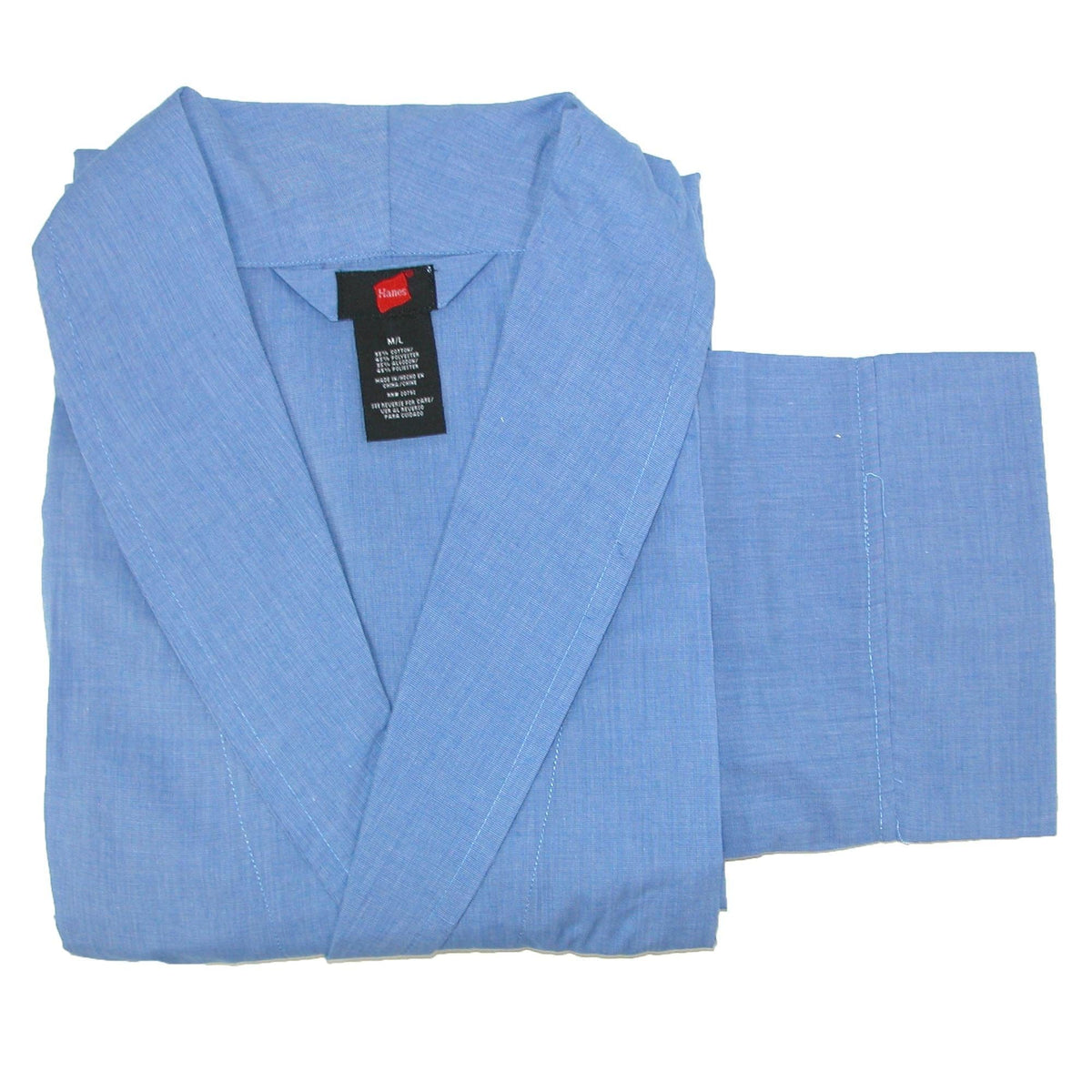 Hanes Men's Lightweight Woven Robe Tall Sizes - Blue