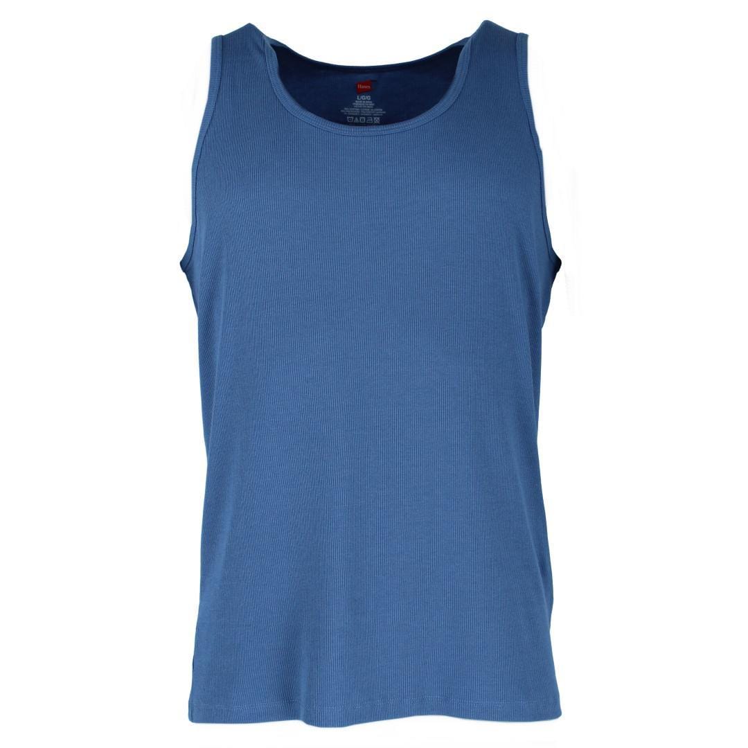 Hanes Men's Tank Top and Woven Pajama Pant Set - Blue Striped