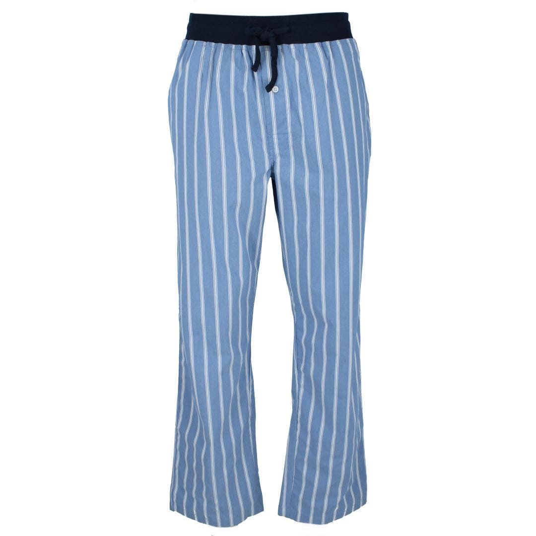 Hanes Men's Tank Top and Woven Pajama Pant Set - Blue Striped