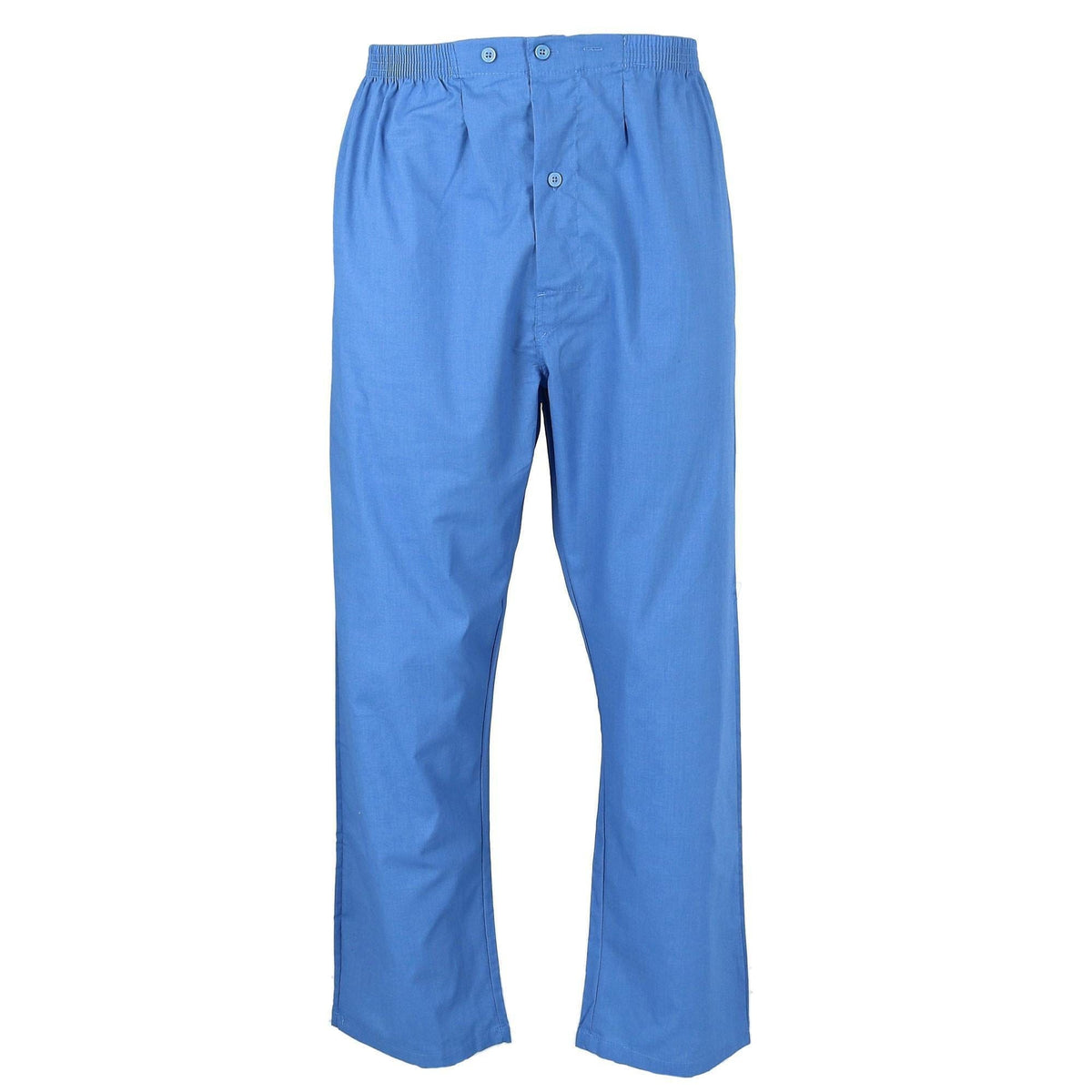 Hanes Men's Big & Tall Broadcloth Long Sleeve Pajama Set - Medium Blue