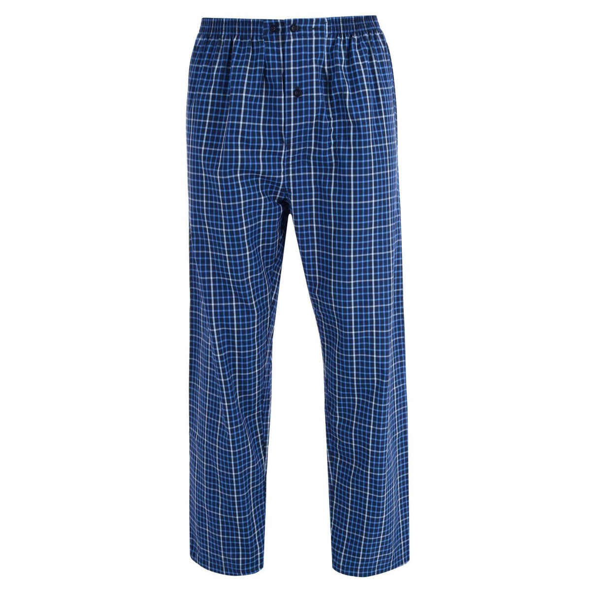 Hanes Men's Big & Tall Broadcloth Long Sleeve Pajama Set - Navy