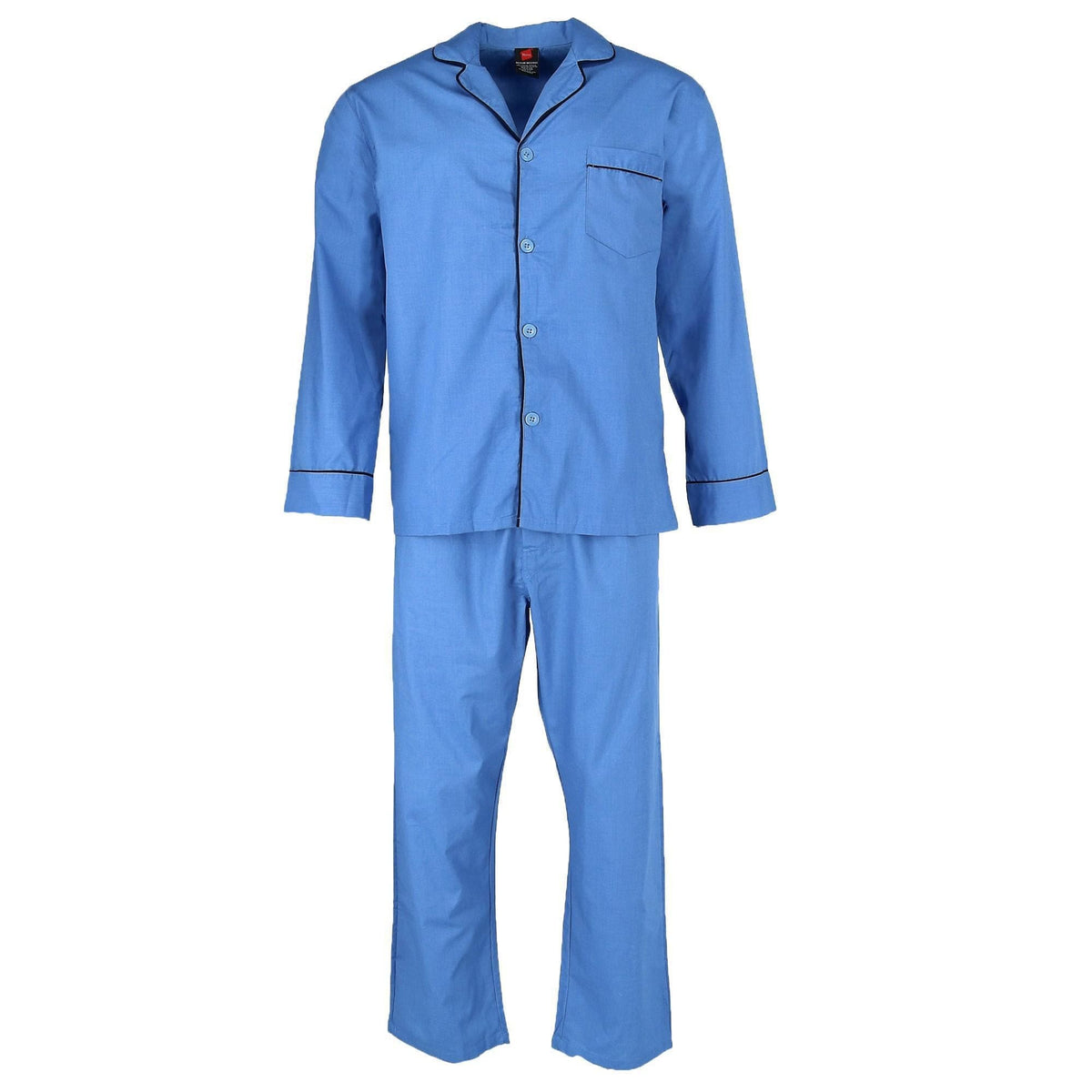 Hanes Men's Big & Tall Broadcloth Long Sleeve Pajama Set - Men's Big & Tall Broadcloth Long Sleeve Pajama Set