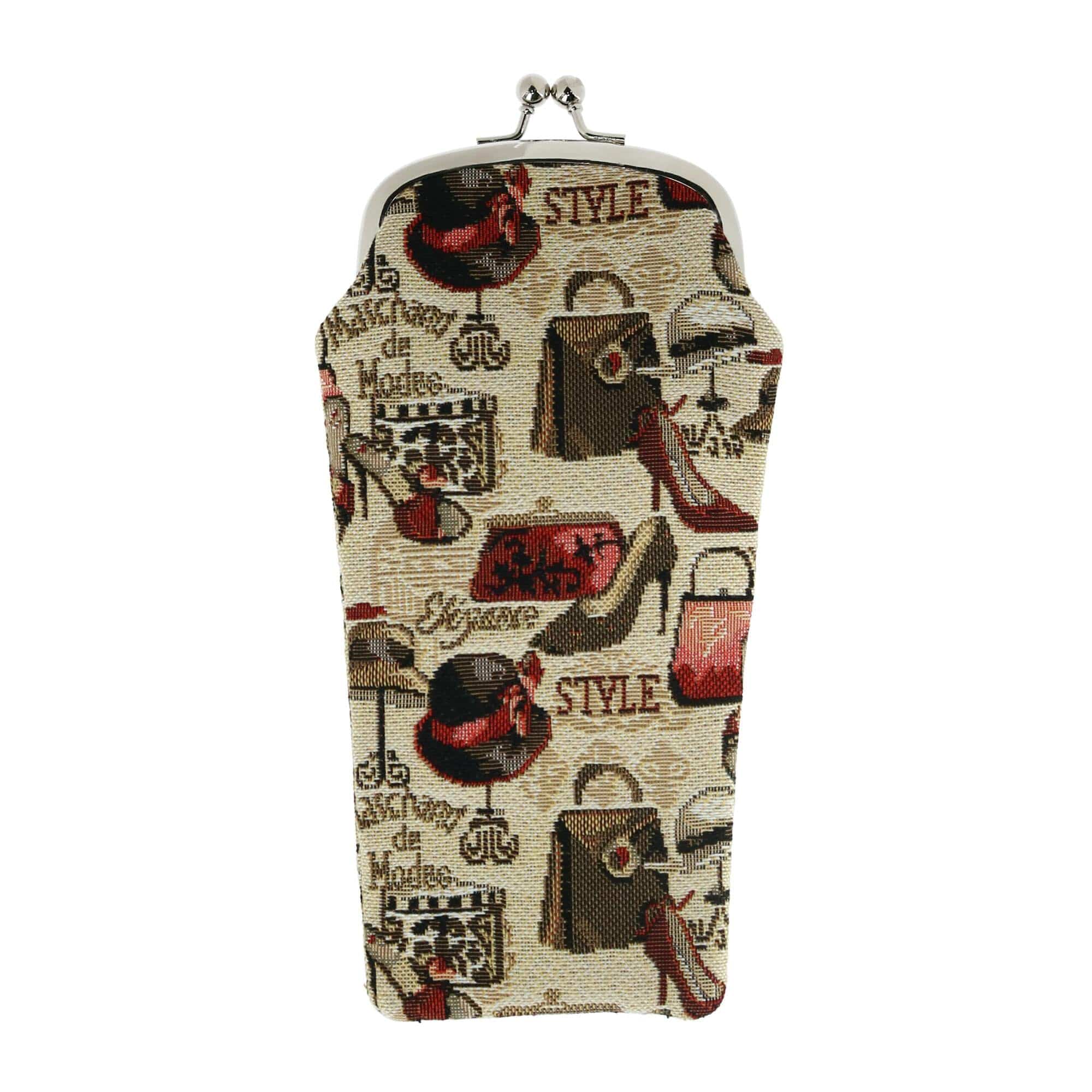CTM® Women's Boutique Print Tapestry Glasses Case - Women's Boutique Print Tapestry Glasses Case