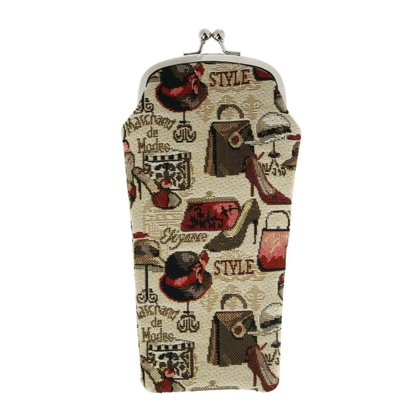 Women's Boutique Print Tapestry Glasses Case