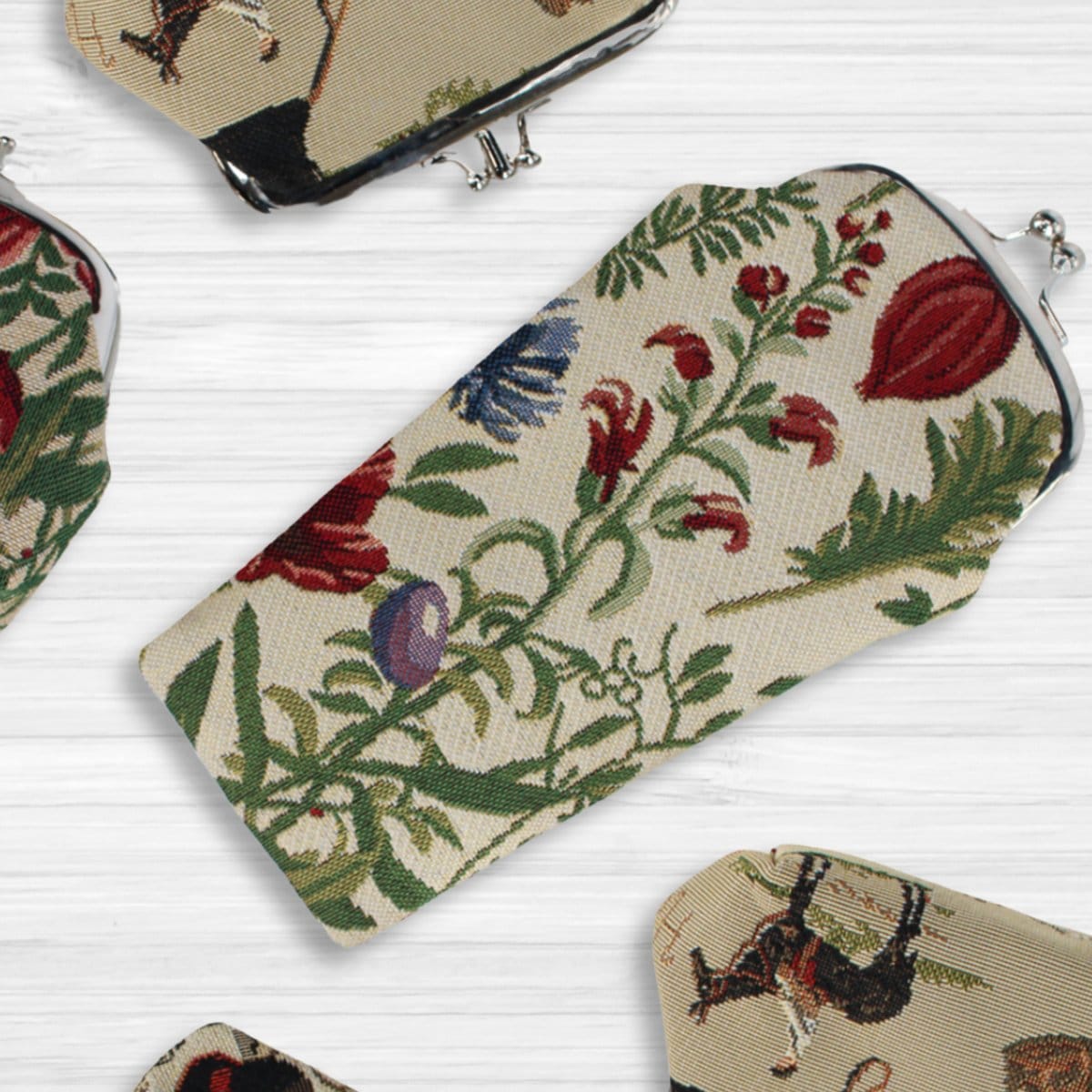 CTM® Women's Garden Print Tapesty Glasses Case - Multiple