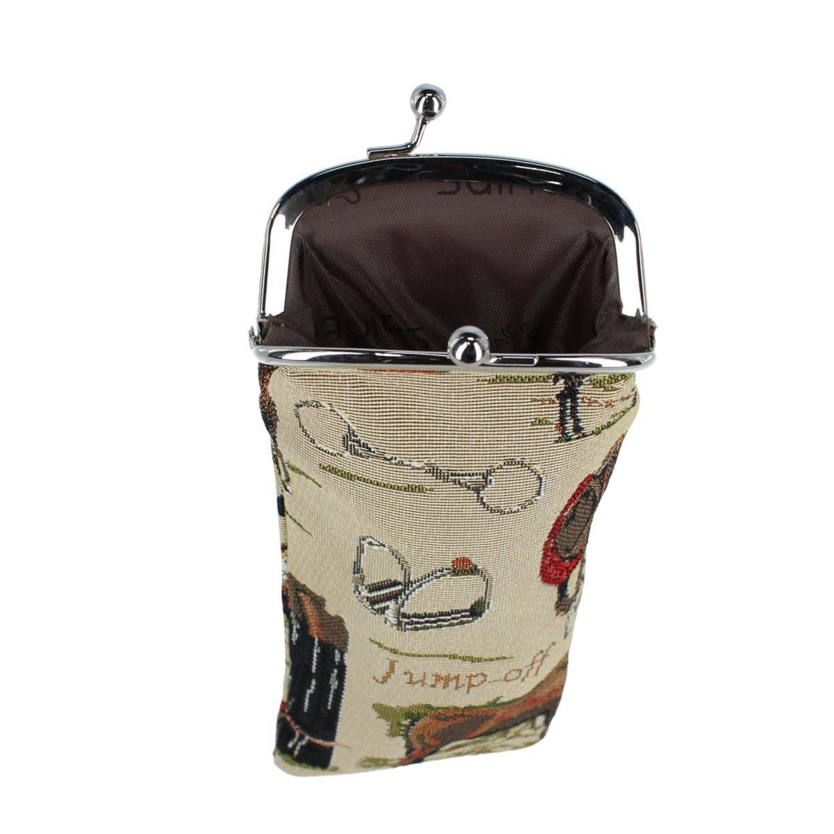 CTM® Women's Horse Print Tapestry Glasses Case - Multiple