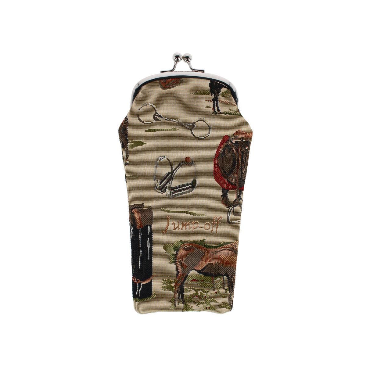 CTM® Women's Horse Print Tapestry Glasses Case - Women's Horse Print Tapestry Glasses Case