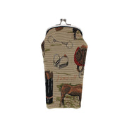 Women's Horse Print Tapestry Glasses Case