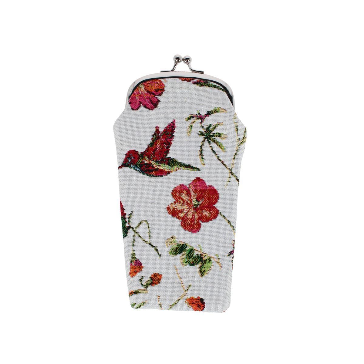 CTM® Women's Hummingbird Print Tapestry Glasses Case - Women's Hummingbird Print Tapestry Glasses Case