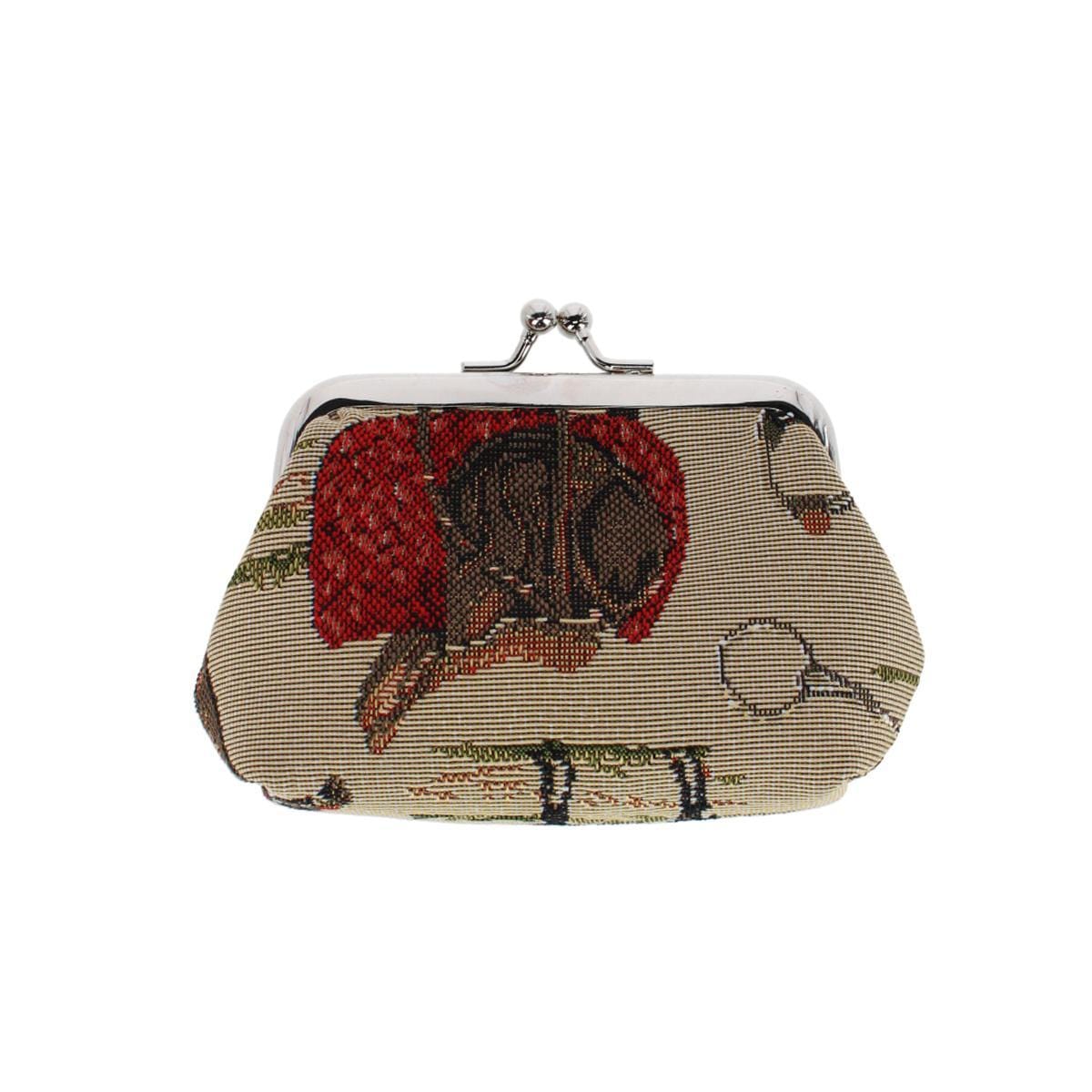 CTM® Women's Horse Themed Tapestry Coin Purse Wallet - Multiple