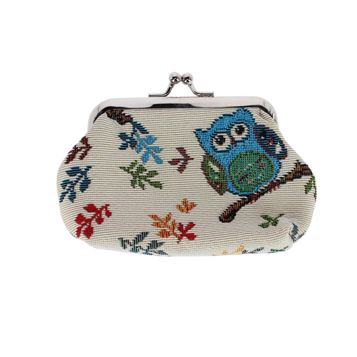 CTM® Women's Owl Themed Tapestry Coin Purse Wallet - Women's Owl Themed Tapestry Coin Purse Wallet