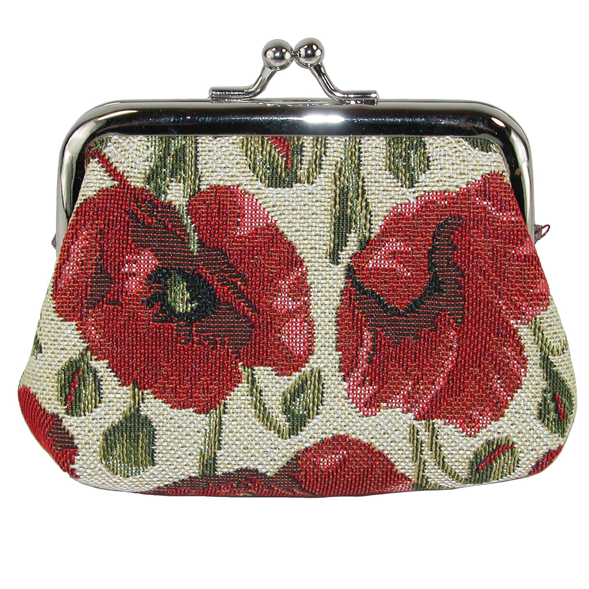 Women's Poppy Print Tapestry Coin Purse Wallet by CTM | Coin Purses at ...