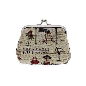 CTM® Women's Rendezvous Themed Tapestry Coin Purse Wallet - Women's Rendezvous Themed Tapestry Coin Purse Wallet