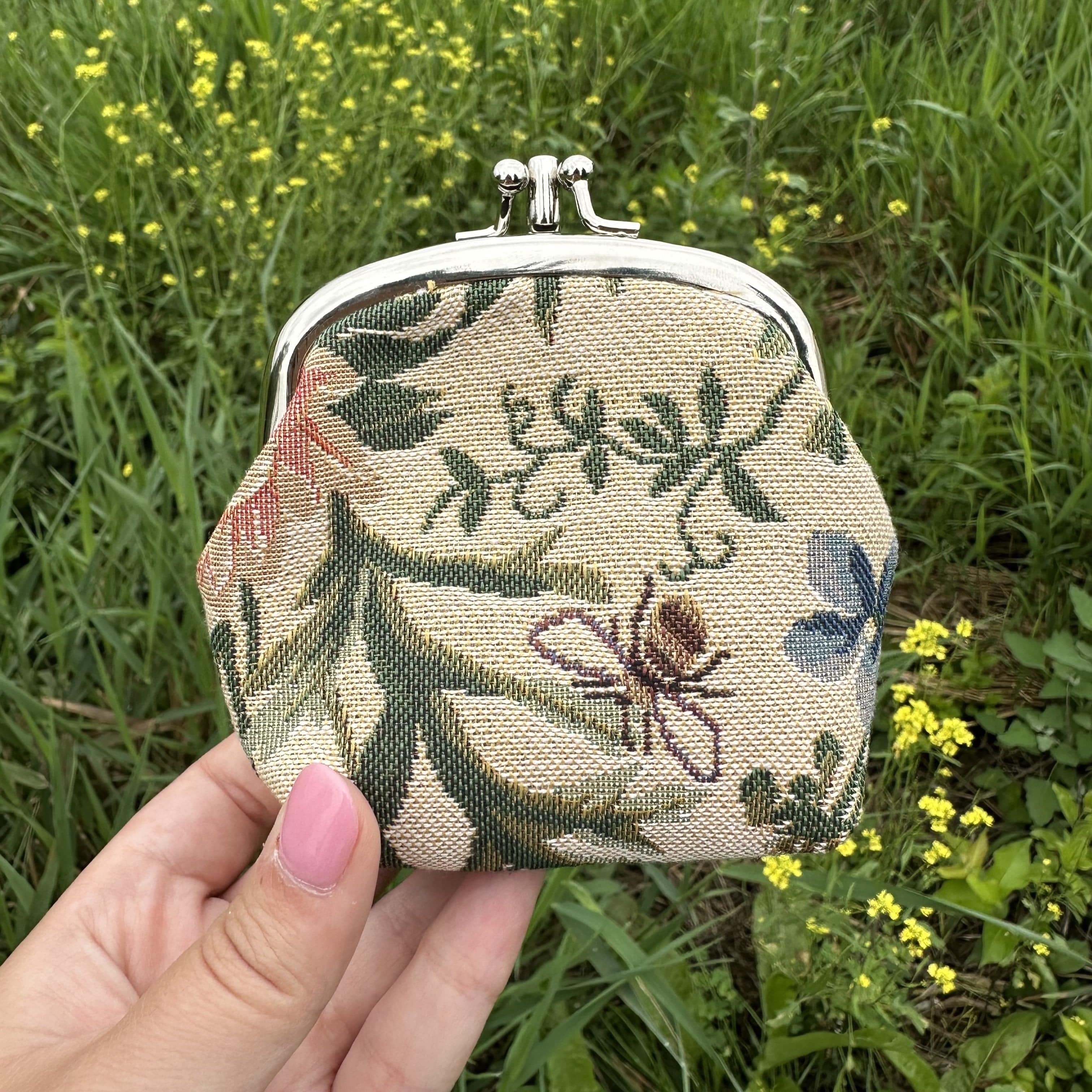 CTM® Women's Morning Themed Tapestry Coin Purse Wallet - Mulitple