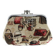 Women's Boutique Theme Tapestry Coin Purse Wallet
